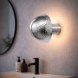 Opviq Lámpara de Pared de Metal Cromo